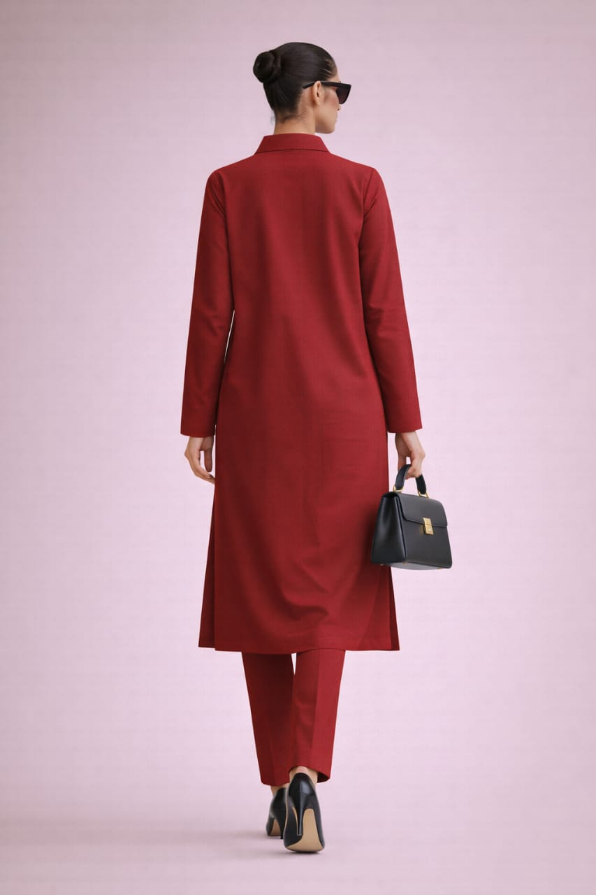 Elegant Women – Cherry Wood 2PC Premium Cotton Set (RTW | Summer Drop 02)