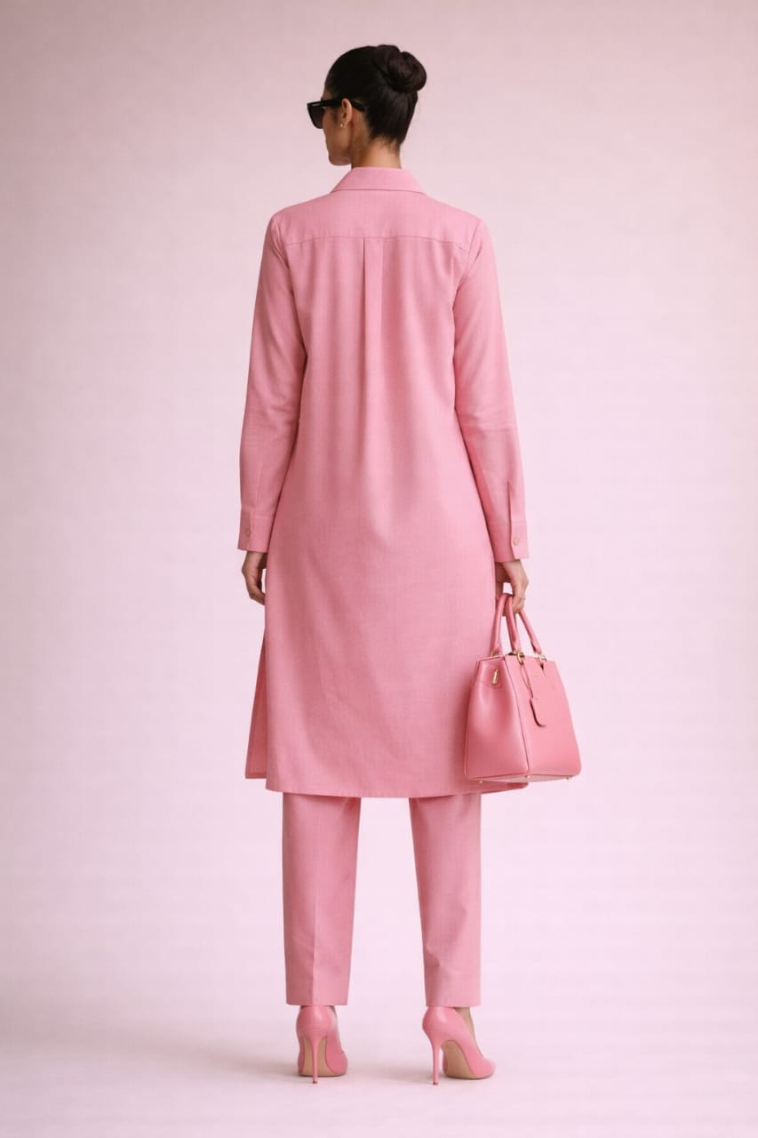 Elegant Women – Summer Peony Pink 2PC Premium Cotton Set (RTW | Summer Drop 02)