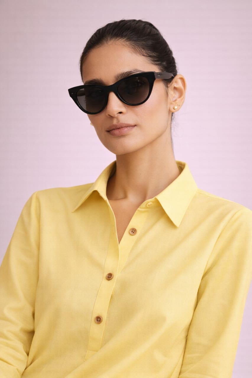 Elegant Women – Frosted Lemon 2PC Premium Cotton Set (RTW | Summer Drop 02)