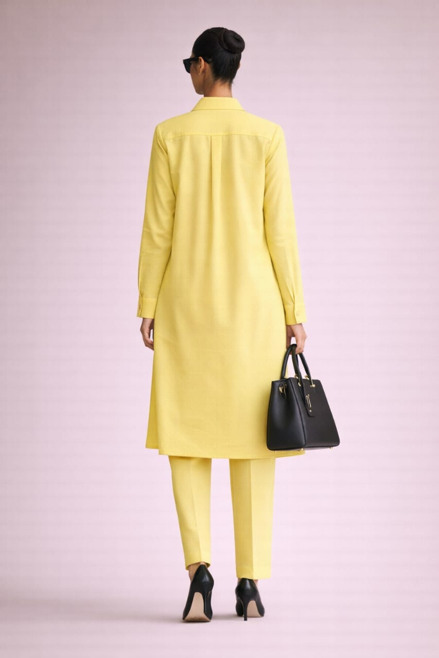 Elegant Women – Frosted Lemon 2PC Premium Cotton Set (RTW | Summer Drop 02)