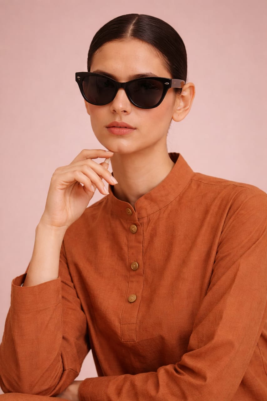 Elegant Women –Sunset Apricot 2PC Premium Cotton Set (RTW | Summer Drop 03)