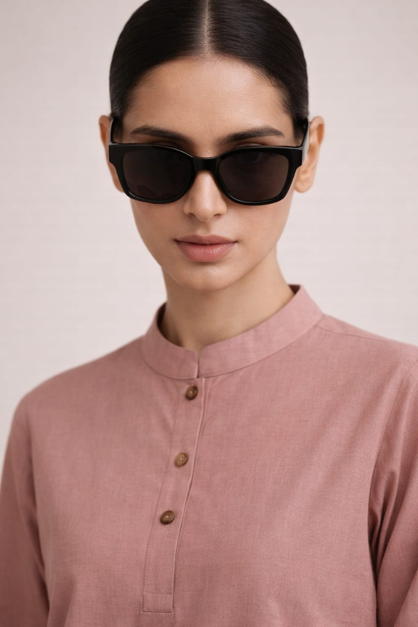 Elegant Women – Powdered Rose 2PC Premium Cotton Set (RTW | Summer Drop 03)