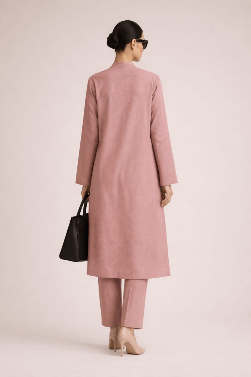 Elegant Women – Powdered Rose 2PC Premium Cotton Set (RTW | Summer Drop 03)