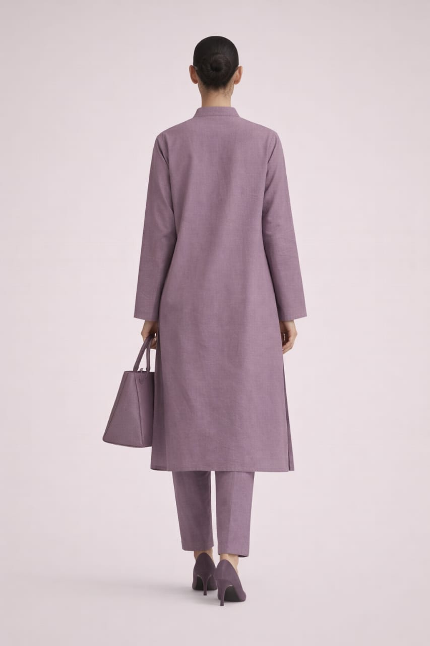 Elegant Women –Mauve Dust 2PC Premium Cotton Set (RTW | Summer Drop 03)