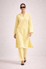 Elegant Women – Frosted Lemon Premium Cotton 2PC Set-RTW | DROP-04