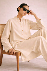 Elegant Women – Soft Power Sand Beige 2PC Premium Cotton Set (RTW | Summer Drop 05)