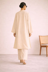 Elegant Women – Soft Power Sand Beige 2PC Premium Cotton Set (RTW | Summer Drop 05)